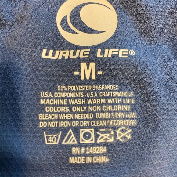 Wave Life Blue Hooded SPF 50 long sleeve tunic length medium - Picture 7 of 9